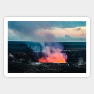 Erupting volcano Sticker